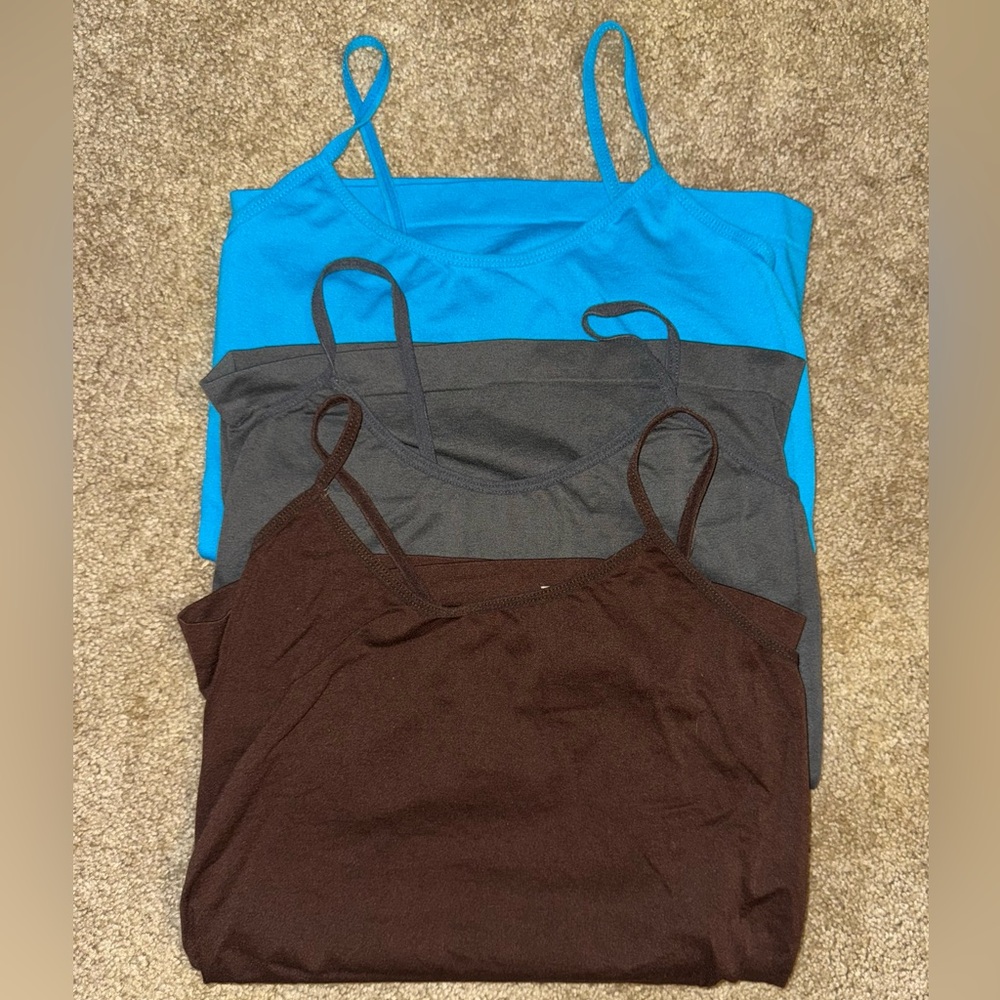 Bundle Of 4 Identical Waist Snatching Women's Camisole (Colors: 🩵,🩶,🤎, & nude)